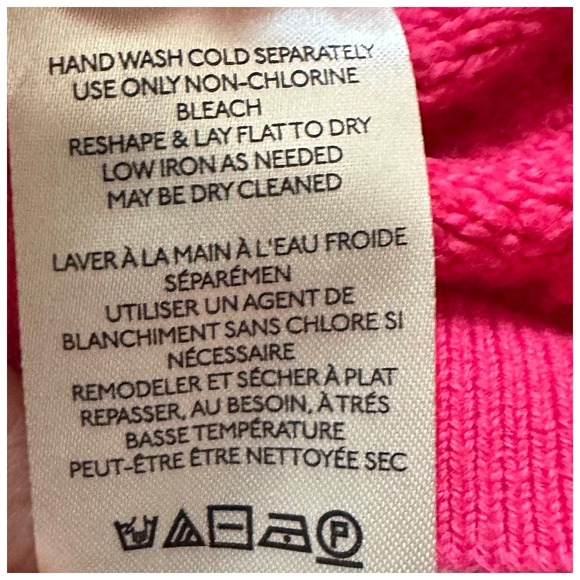 Free People Found My‎ Friend Hot Pink Bouclé Textured Knit Pullover Sweater - XS - Picture 10 of 10